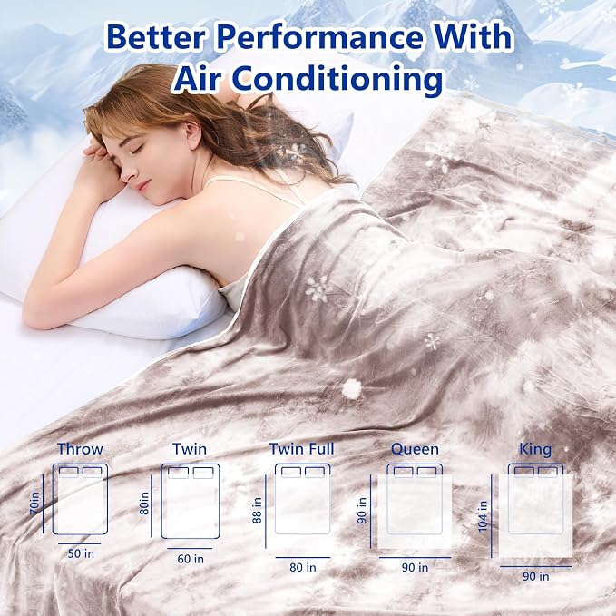 Topcee Cooling Blanket for Night Sweats Decorative Tie Dye，Absorbs Heat to Keep - Image 7