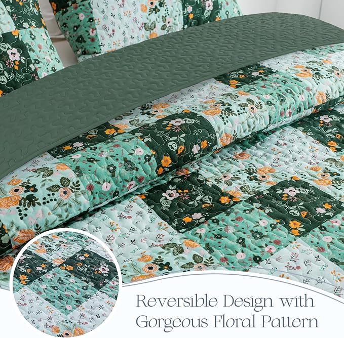 Exclusivo Mezcla Reversible Boho Quilts Twin Size - Image 3
