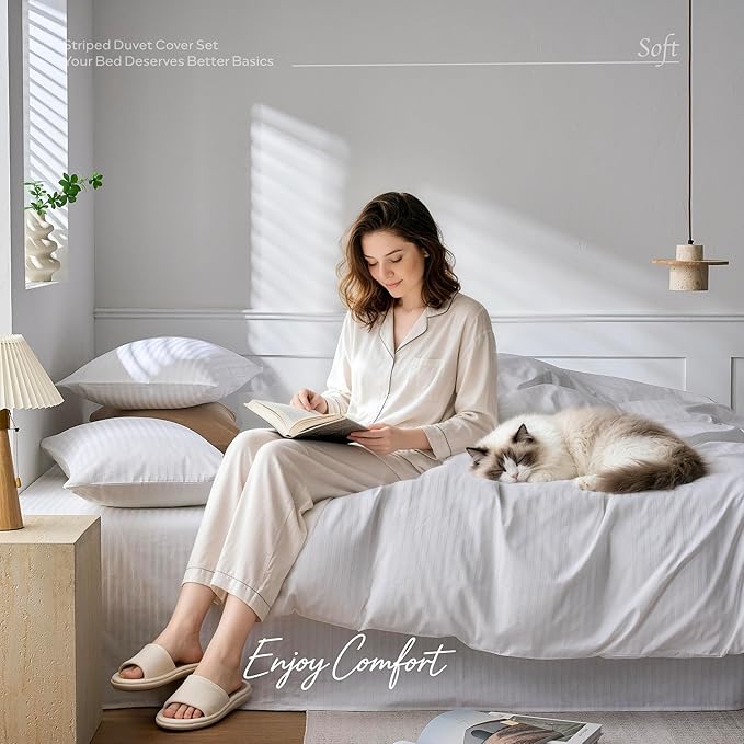 JELLYMONI Striped Duvet Cover Set - Image 6