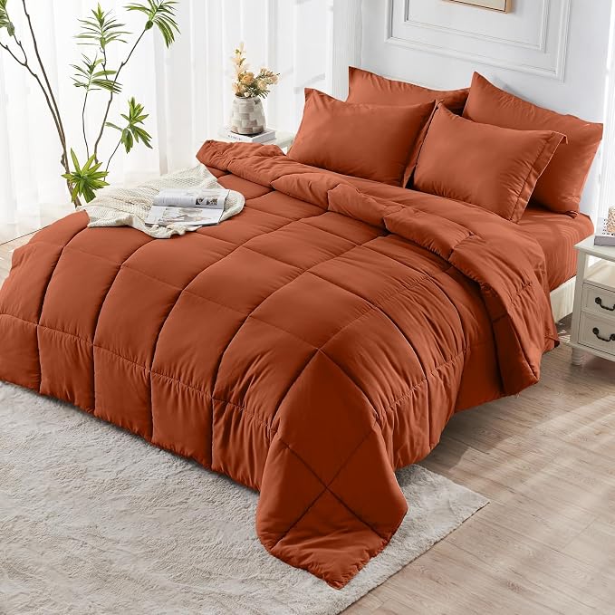 JOLLYVOGUE King Comforter Set, Ultra-Soft Bed in a Bag King Size 7 Pieces - Image 8