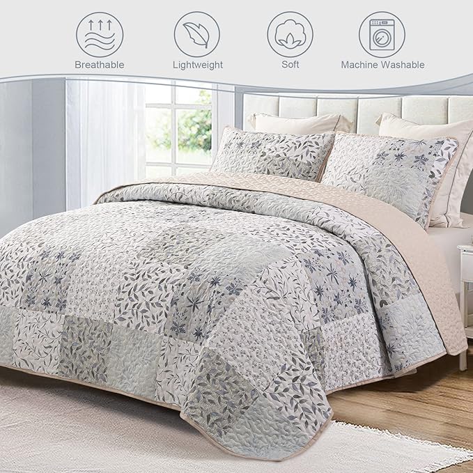 Exclusivo Mezcla Reversible Boho Quilts King Size - Image 2