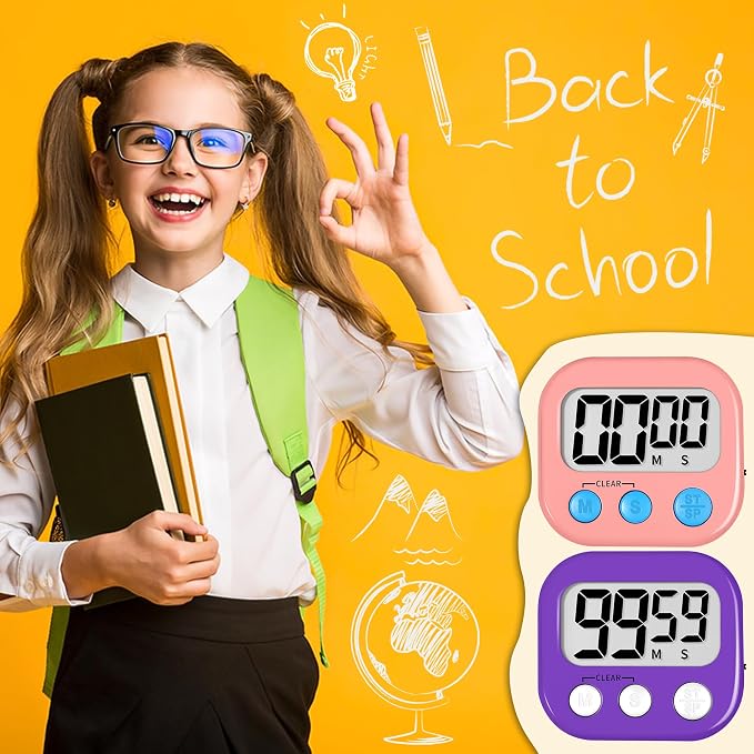 ZILLEEN Classroom Timer for Kids Teachers 2 Pack Digital Timers - Image 6