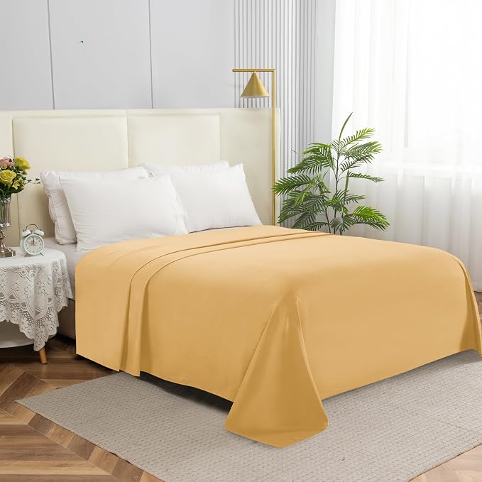 Elegant Comfort Premium Hotel Quality 1-Piece Flat Sheet, Luxury & Softest 1500 by ELEGANTCOMFORT