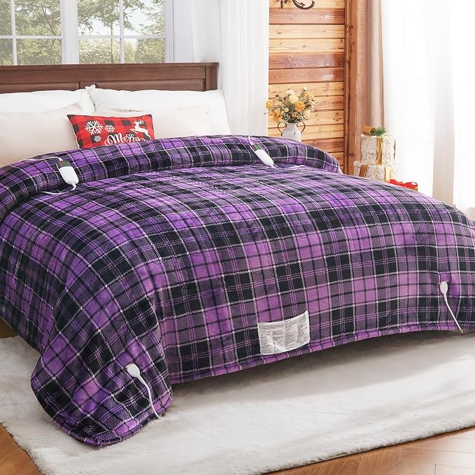 Heated Electric Blanket King Size, 90X100 Heating Blanket King by OCTROT
