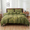 Simple&Opulence 100% Washed Linen Duvet Cover Set 5pcs Basic Style Natural by SimpleOpulence