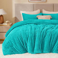 BEDELITE Fleece Queen Comforter Set -Super Soft & Warm Fluffy Teal Bedding by BEDELITE