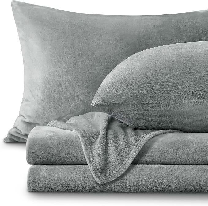 BEDELITE Flannel Sheets Full Size Grey by BEDELITE