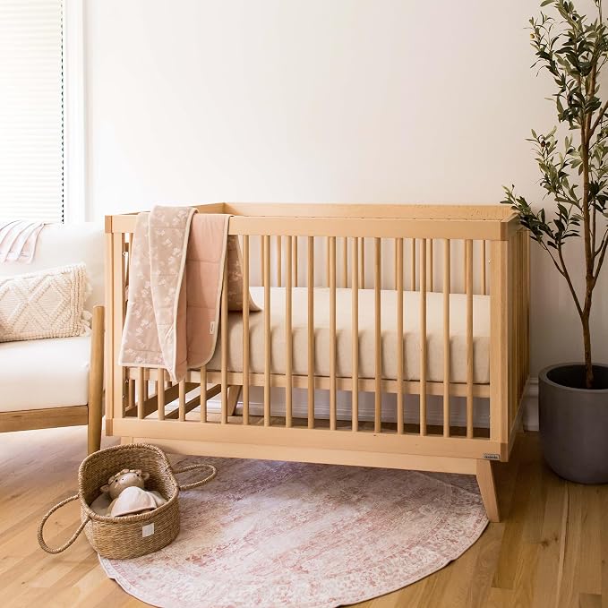 Burt's Bees Baby Essential Organic Cotton Fitted Crib Sheet, Breathable - Image 4