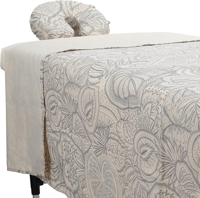 ForPro Premium Designer Microfiber 3-Piece Massage Sheet Set, Island Tranquility by ForProProfessionalCollection