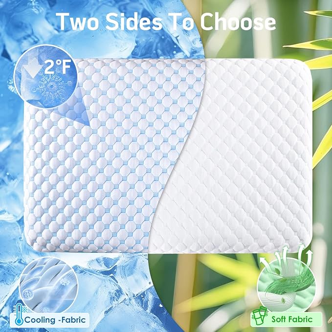 Flat Pillow for Stomach and Back Sleepers, Ultra Thin Pillow for Sleeping - Image 4