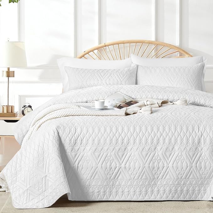 akkialla King/Cal King Size Quilt Bedding Set, Modern Style Geometric Pattern by akkialla