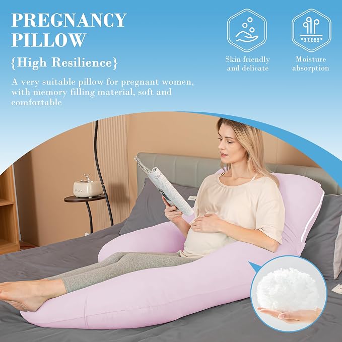Cute Castle Cooling Cover Pregnancy Pillows, Soft U-Shape Maternity Pillow - Image 4