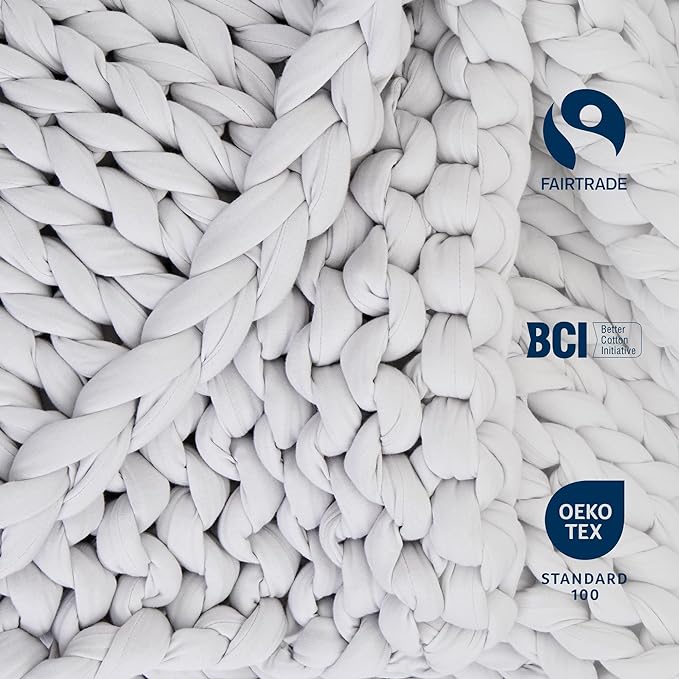 Bearaby Cotton Hand-Knit Weighted Blankets - Image 4