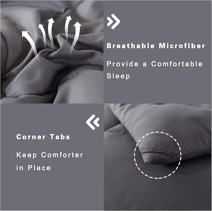 DOWNCOOL Twin Comforter Set -All Season Bedding Comforters Sets - Image 5