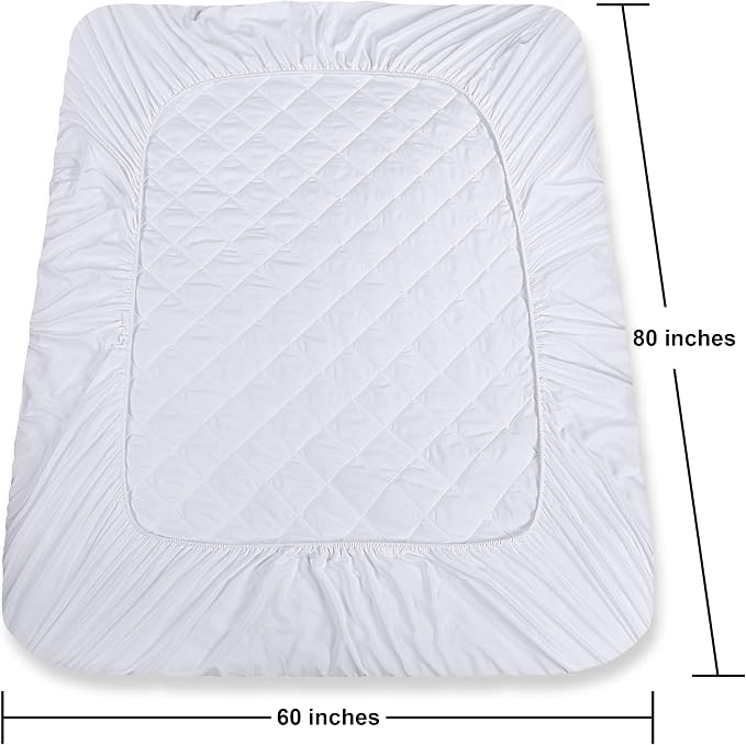 Utopia Bedding 2 Pack Quilted Fitted Mattress Pad, Queen Size, Elastic Fitted - Image 4