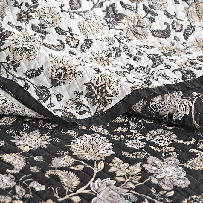EverGrace Cotton Quilt Set Queen Size, 100% Cotton Reversible Lightweight - Image 5