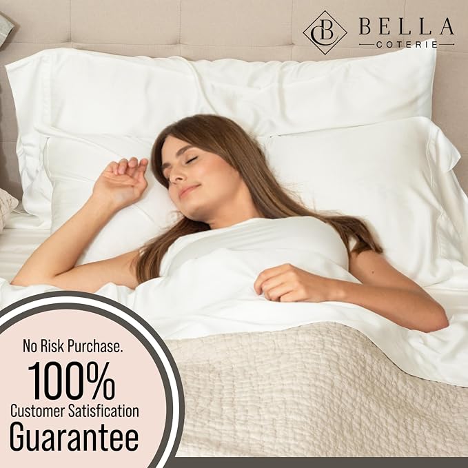 Bella Coterie Cal King Size Fitted Sheet Only | Luxury Bamboo Viscose | 100% - Image 5