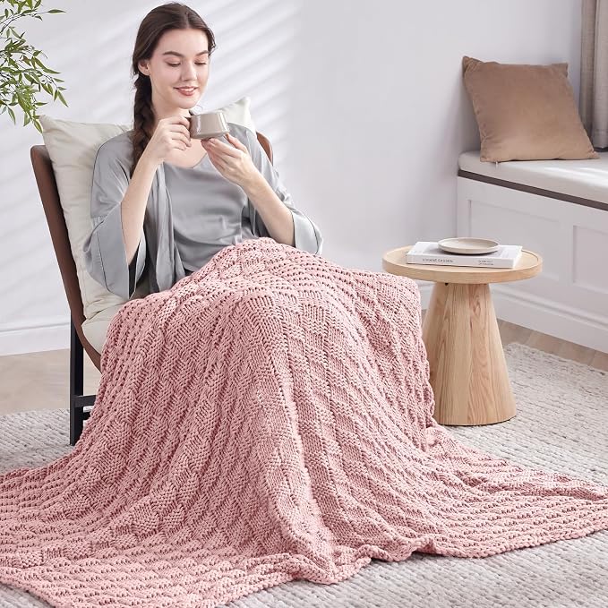 Knitted Weighted Blanket Adult, No Beads Heavy Blanket 60” x 80'' 15lbs - Image 7