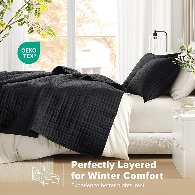 Comfort Spaces Kienna Quilt Set- Double Sided Stitching Design Summer Blanket - Image 3