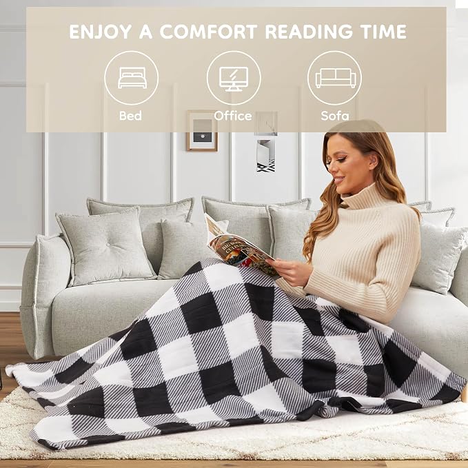 LaffyLo Electric Heated Blanket Throw Size - Image 3