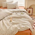 mixinni Boho Floral Girls Duvet Cover Set King Size Soft Cotton Comforter Cover by mixinni