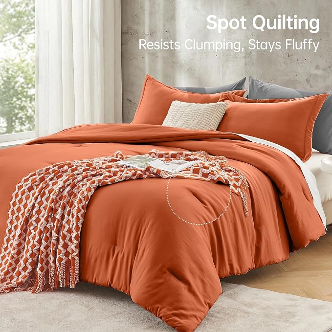 MUXHOMO Full Comforter Sets, All Season Ultra Soft Down Alternative Bedding - Image 5