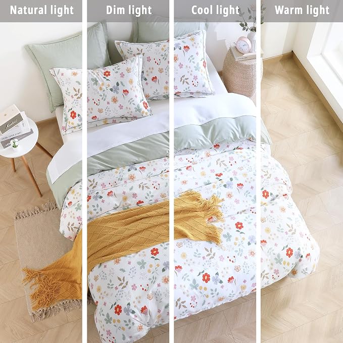 LEMIROE Botanical Cotton Comforter Twin Size 2Pcs - Image 6