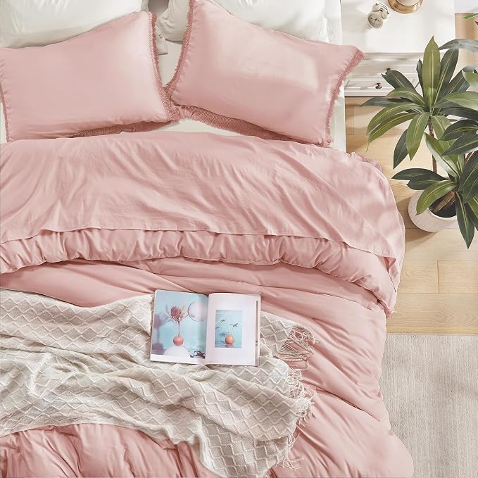 Andency Pink Comforter Set Full Size - Image 6