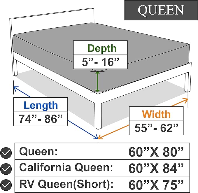 Soft Stretch Queen Size Fitted Sheet Only - Image 6