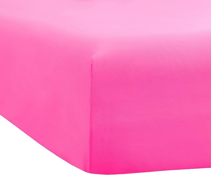 Sfoothome Hot Pink Fitted Sheet, 14 Inch Pocket Deep, Microfiber Sheets - Image 3