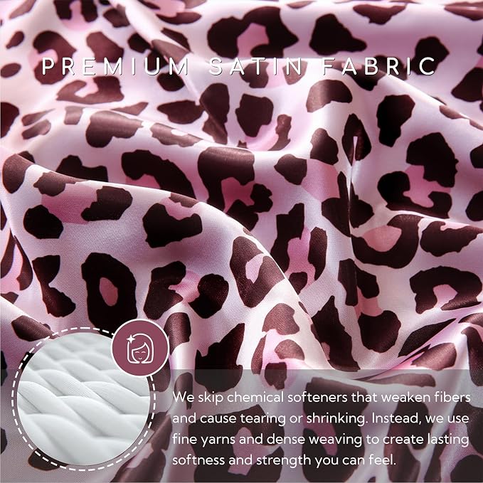 MR&HM Satin Sheets with Elastic Corner Straps, Twin Size 3-Piece Silky Bedding - Image 3