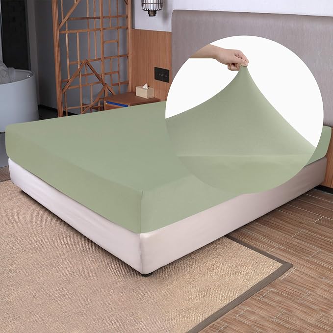 Soft Stretch Queen Size Fitted Sheet Only by NYHOME