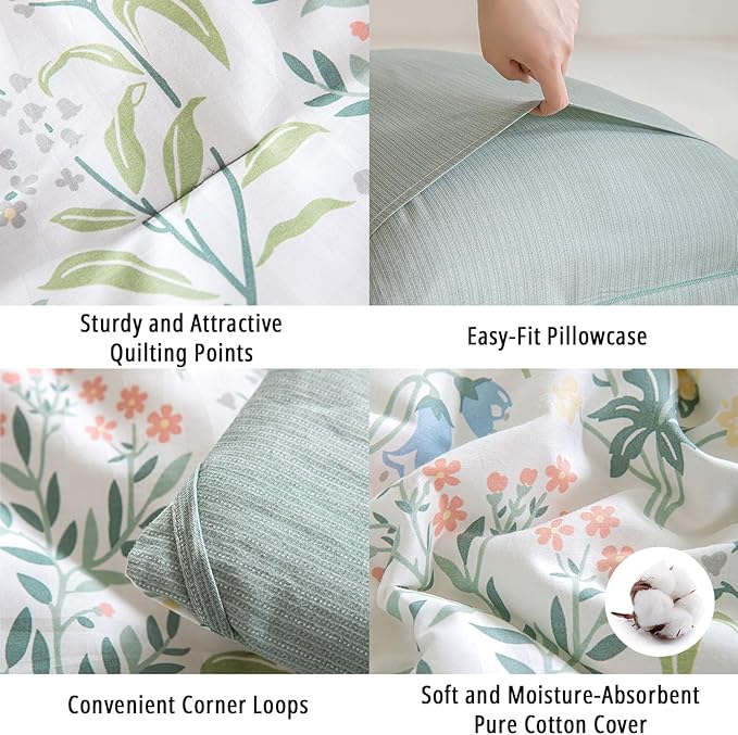 LEMIROE Floral Cotton Comforter King Size - Image 5