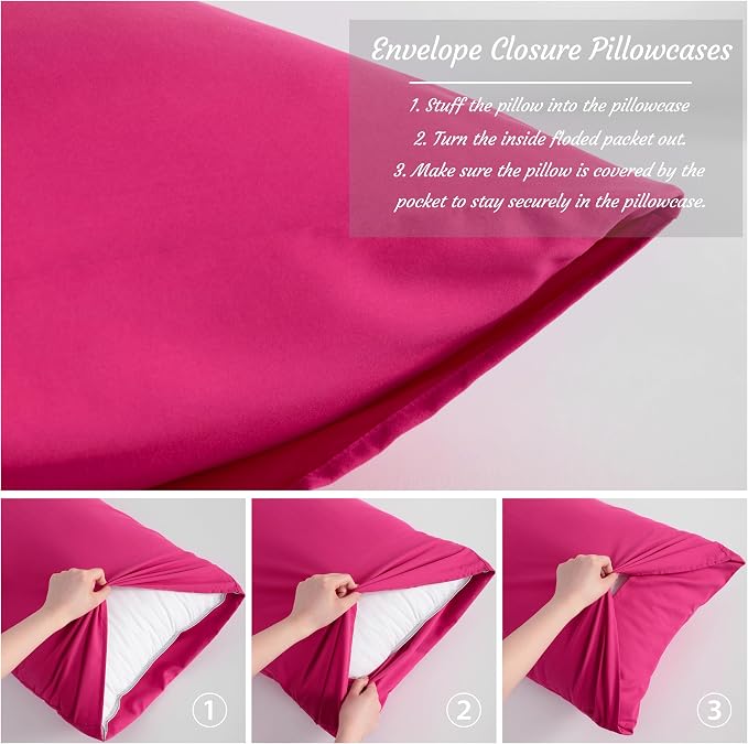 NTBAY Standard Pillow Cases Set of 2, 2 Pack Brushed Microfiber 20x26 Pillow - Image 4