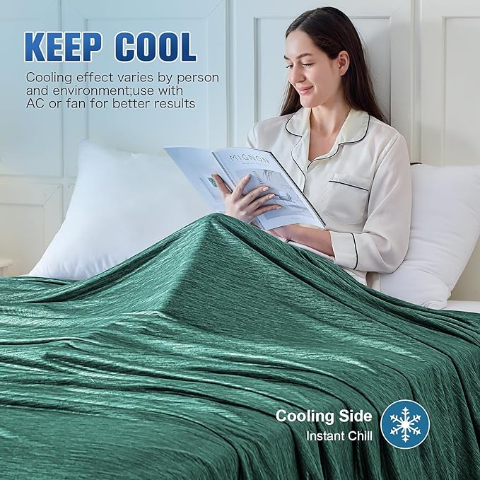 KMUSET Cooling Blanket Queen Size, Double Sided Summer Cooling Blankets - Image 5