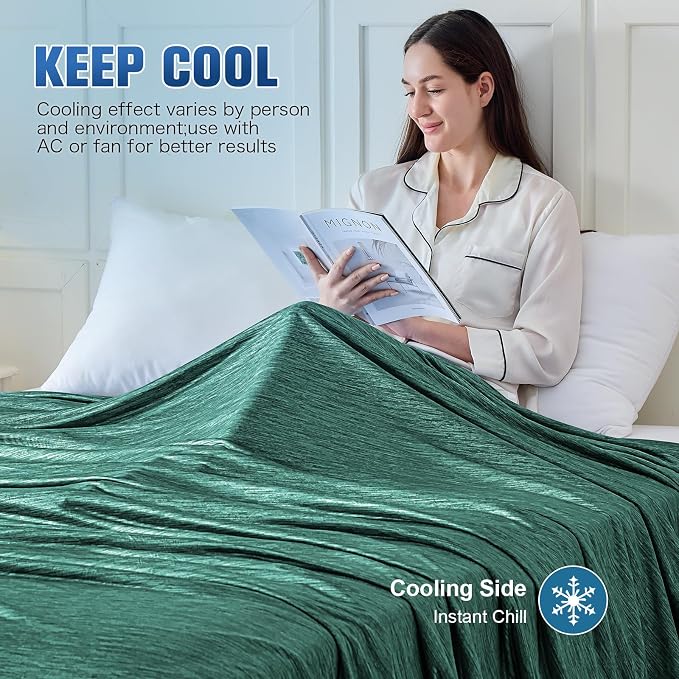 KMUSET Cooling Blanket King Size, Double Sided Summer Cooling Blankets - Image 5