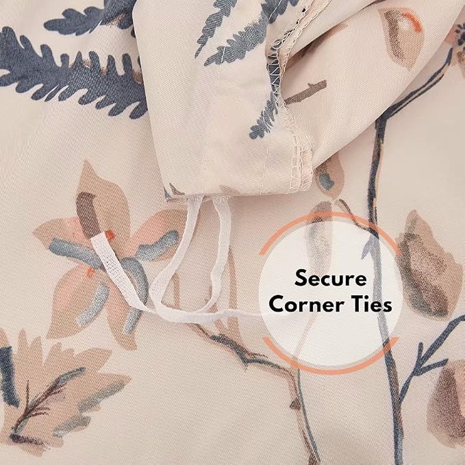 JSD Fall Floral Duvet Cover Set King Size, 3 Piece Boho Botanical Printed - Image 5