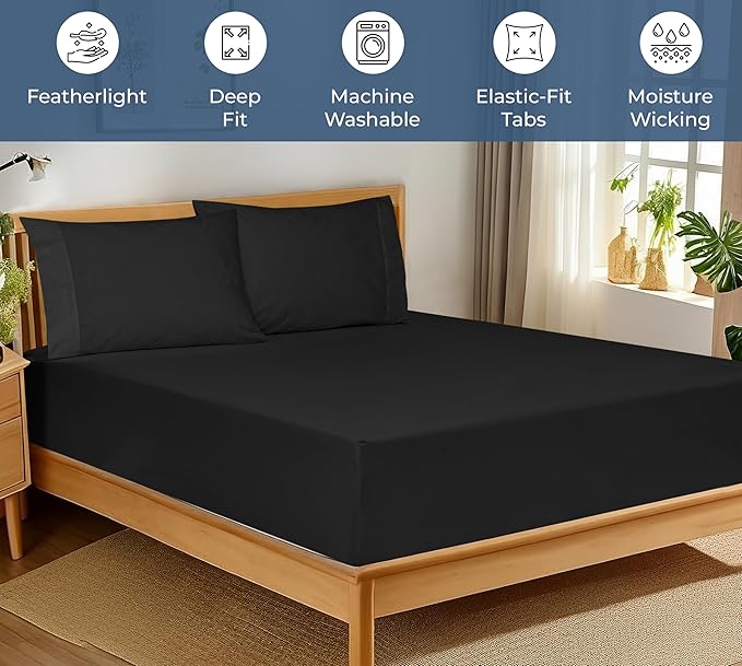 Royale Linens 100% Organic Cotton Fitted Sheet - Image 3