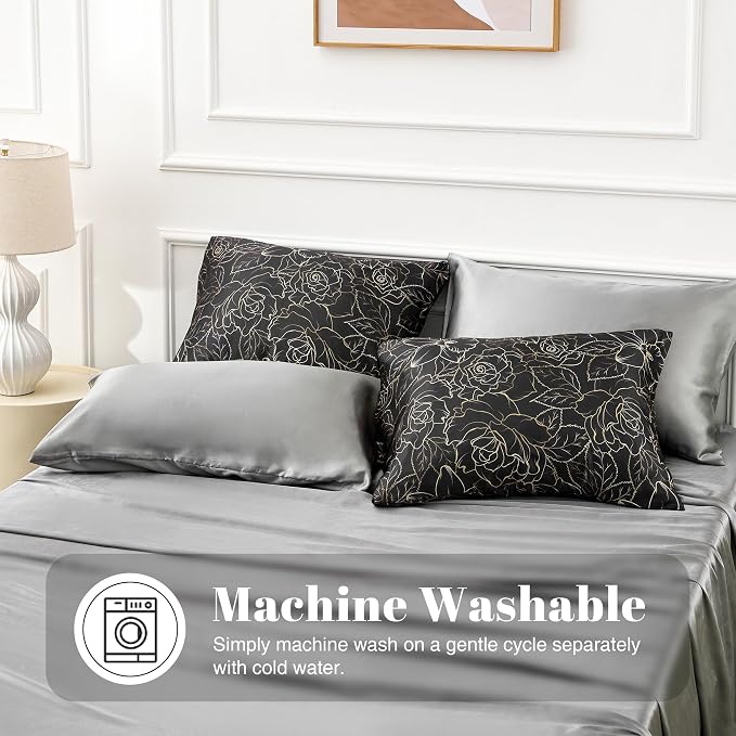 EXQ Home Satin Pillowcase for Hair and Skin Queen - Image 2