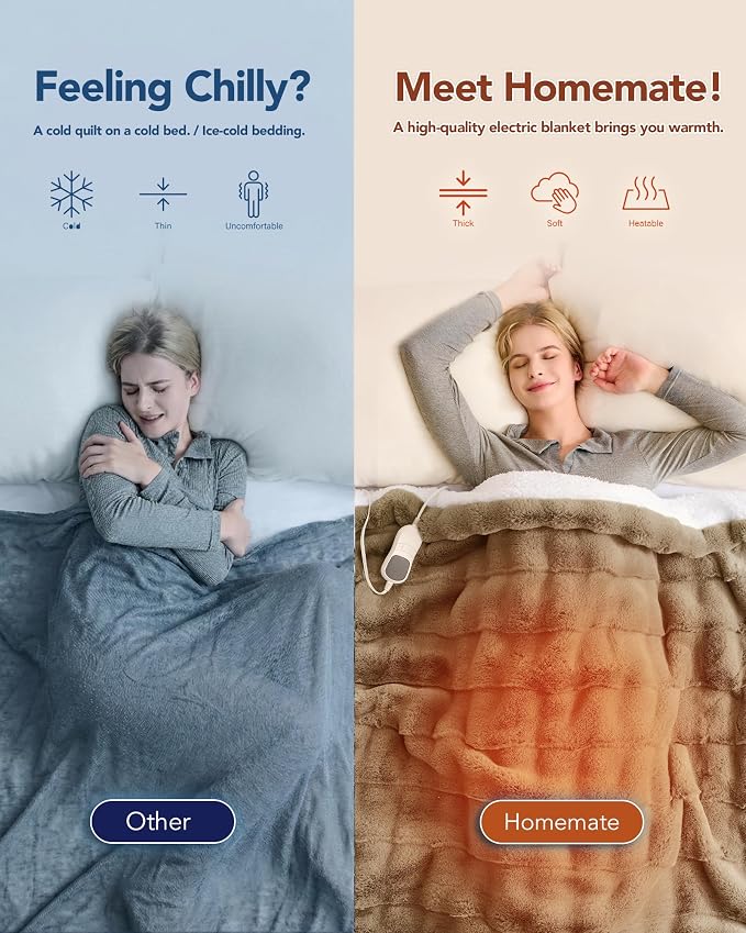 Homemate Heated Blanket Electric Throw - Image 4