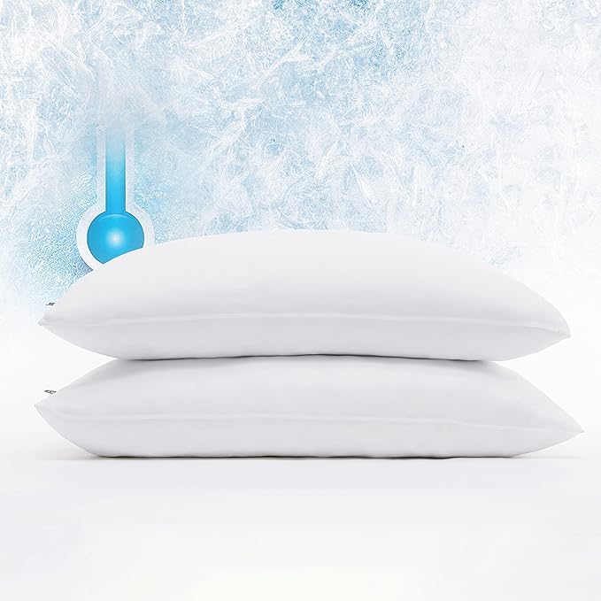 Serta Power Chill Cooling Pillow Protectors, Stain Resistant and Zippered by Serta
