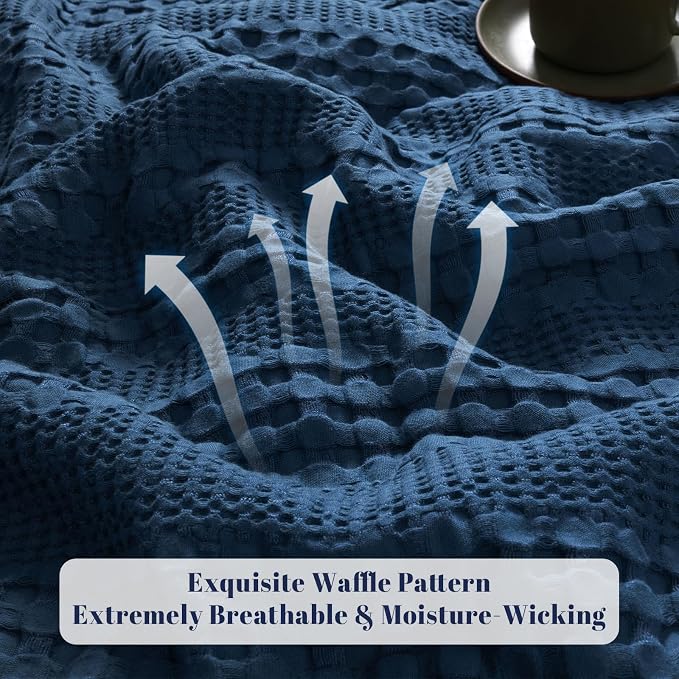 PHF Cooling Waffle Blanket California King Size, Lightweight 60% Rayon from - Image 4
