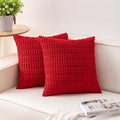 Aegero Pack of 2 Christmas Red Corduroy Decorative Throw Pillow Covers 24x24 by Unknown