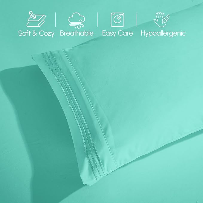 Elegant Comfort Luxurious 1500 Premium Hotel Quality Microfiber 4-Piece Sheet - Image 8