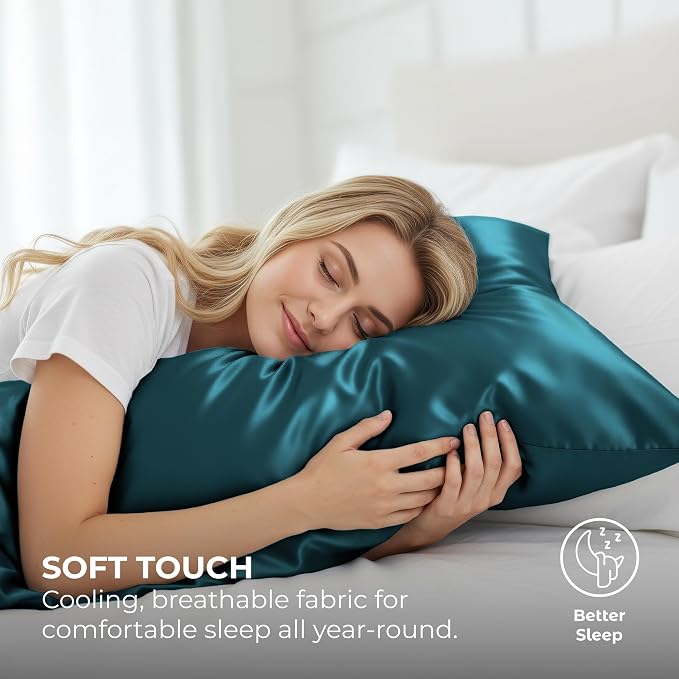 Pure Bedding Satin Pillowcase 2 Pack - Image 3
