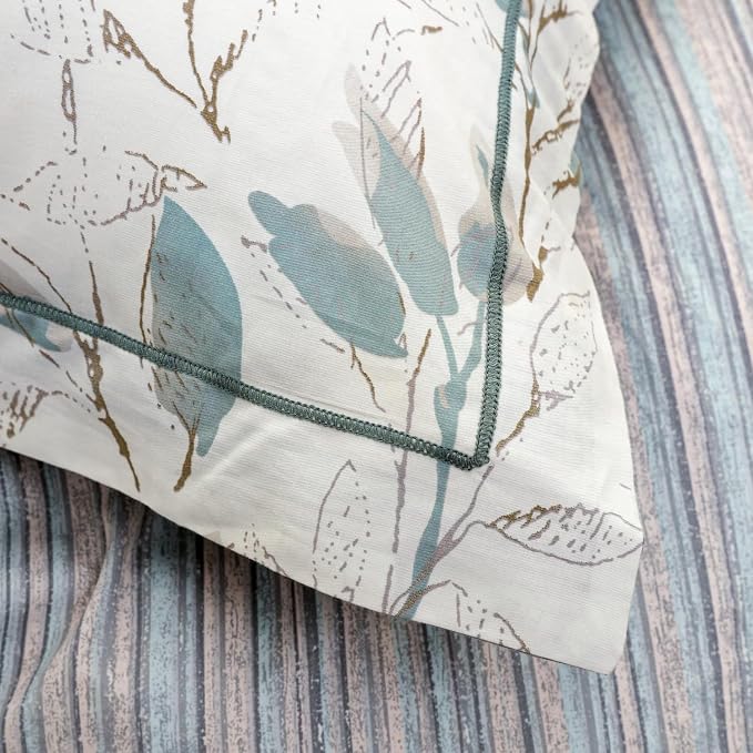 OAITE Duvet Cover Set Queen Size Floral Pattern 500 Thread Count Ultra Soft - Image 4