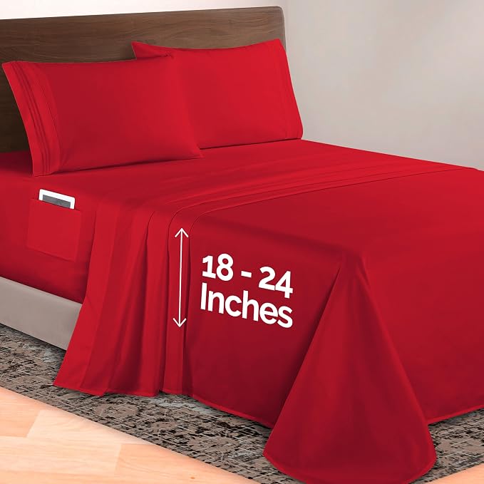 Elegant Comfort Luxurious 1500 Premium Hotel Quality Microfiber 4-Piece Sheet - Image 2