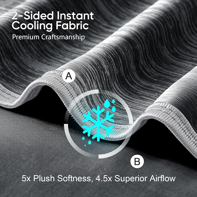KMUSET Cooling Blanket Twin, Double Sided Summer Cooling Blankets - Image 3