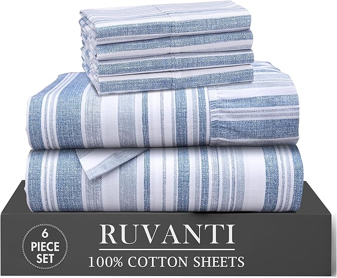 RUVANTI 6 Pcs Cotton Sheets by Ruvanti