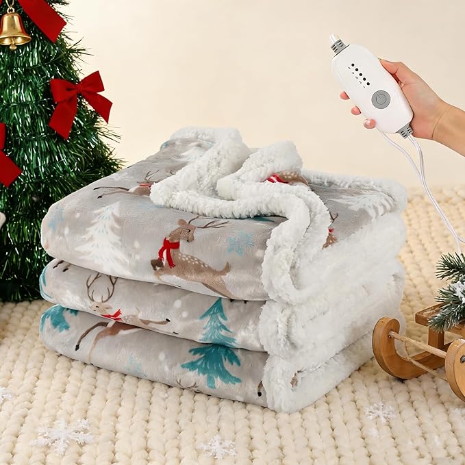 Electric Heated Blanket Full Size 72" x 84" by TICOO